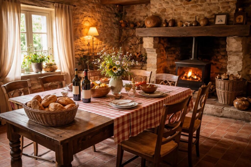 découvrez comment créer une ambiance cosy et chaleureuse dans votre salle à manger en vous inspirant du charme authentique du terroir français.