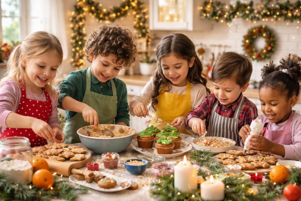 découvrez des recettes gourmandes et festives à cuisiner avec les enfants pour des moments de partage et de plaisir durant les fêtes.